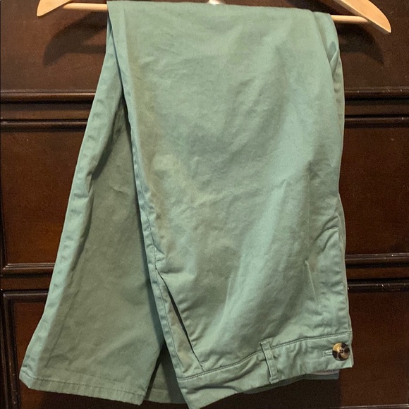 Simons Green High Rise Straight Leg Pants with Relaxed Fit Size 10 - Picture 1 of 6